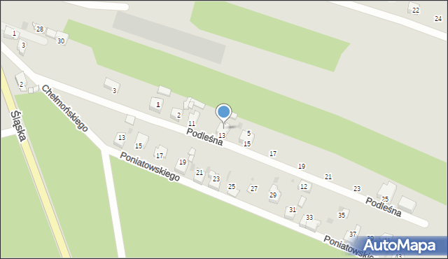 Miasteczko Śląskie, Podleśna, 4, mapa Miasteczko Śląskie