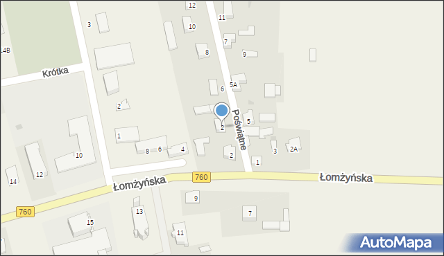 Miastkowo, Poświątne, 2, mapa Miastkowo