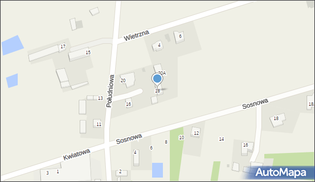 Michałów, Południowa, 18, mapa Michałów