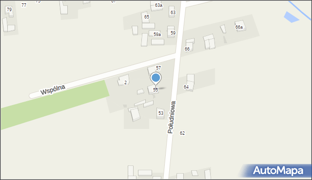 Michałów, Południowa, 55, mapa Michałów