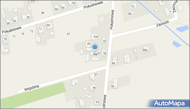 Michałów, Południowa, 59a, mapa Michałów