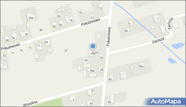 Michałów, Południowa, 63a, mapa Michałów