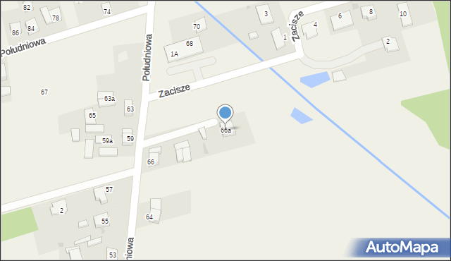 Michałów, Południowa, 66a, mapa Michałów