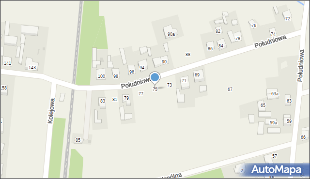 Michałów, Południowa, 75, mapa Michałów