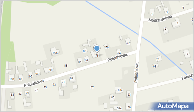 Michałów, Południowa, 78, mapa Michałów