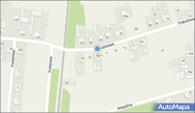 Michałów, Południowa, 79, mapa Michałów