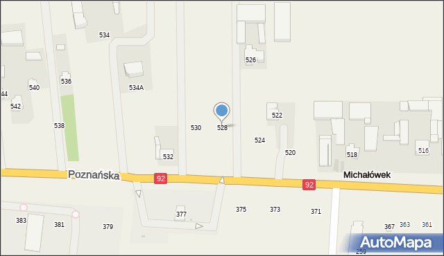 Michałówek, Poznańska, 528, mapa Michałówek