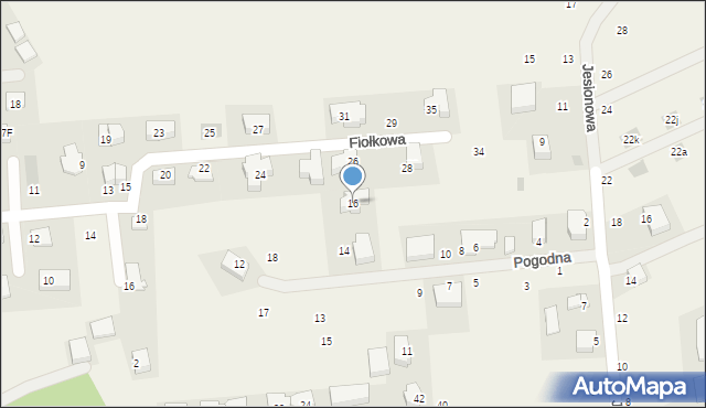 Michałowice, Pogodna, 16, mapa Michałowice