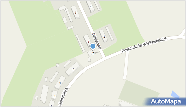 Michorzewo, Powstańców Wielkopolskich, 7, mapa Michorzewo