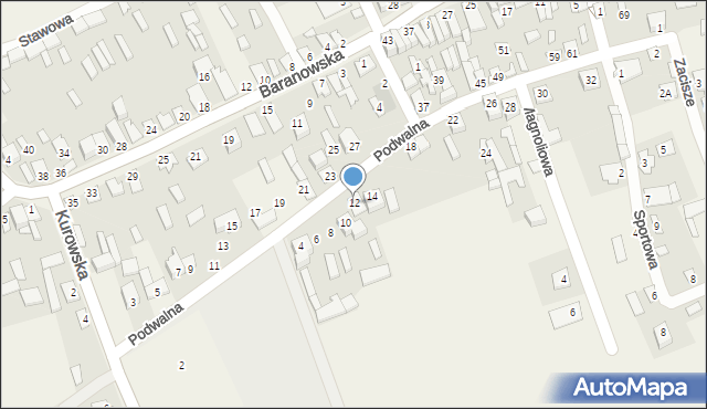 Michów, Podwalna, 12, mapa Michów