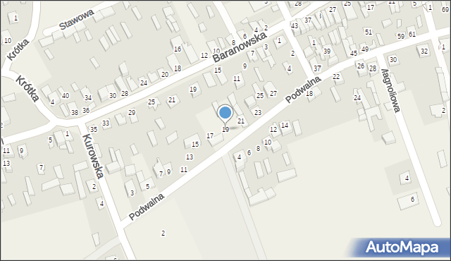 Michów, Podwalna, 19, mapa Michów