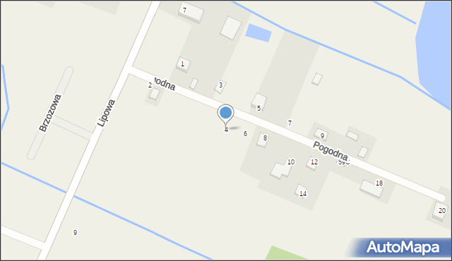 Michrów, Pogodna, 4, mapa Michrów