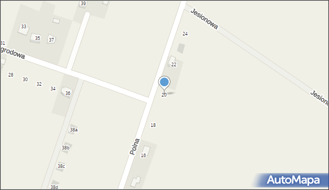 Micigózd, Polna, 20, mapa Micigózd