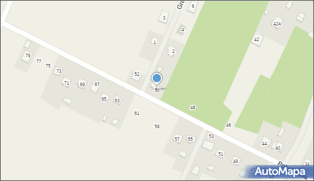 Micigózd, Południowa, 50, mapa Micigózd