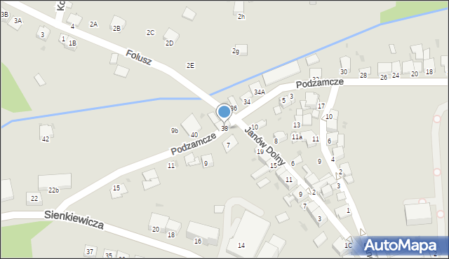 Miechów, Podzamcze, 38, mapa Miechów