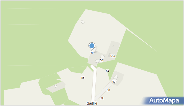 Międzybrodzie Bialskie, Pod Lasy, 58, mapa Międzybrodzie Bialskie