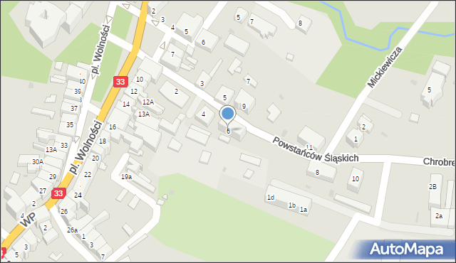Międzylesie, Powstańców Śląskich, 6, mapa Międzylesie