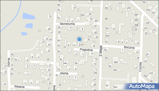 Międzyrzec Podlaski, Pogodna, 4, mapa Międzyrzec Podlaski