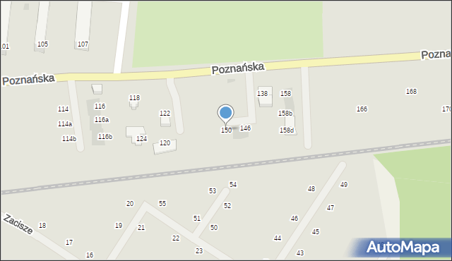 Międzyrzecz, Poznańska, 150, mapa Międzyrzecz