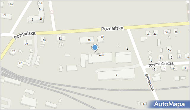 Międzyrzecz, Poznańska, 40b, mapa Międzyrzecz