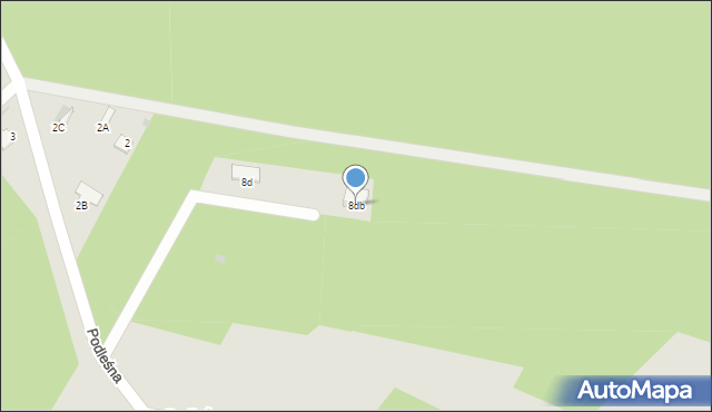 Mielec, Podleśna, 8db, mapa Mielca