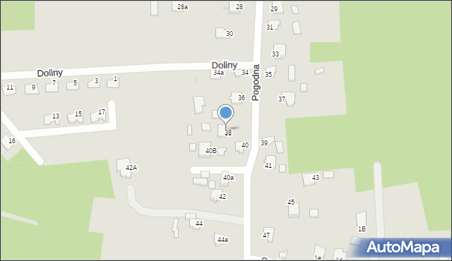 Mielec, Pogodna, 38a, mapa Mielca