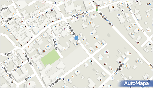 Mielec, Potockiego, 10, mapa Mielca