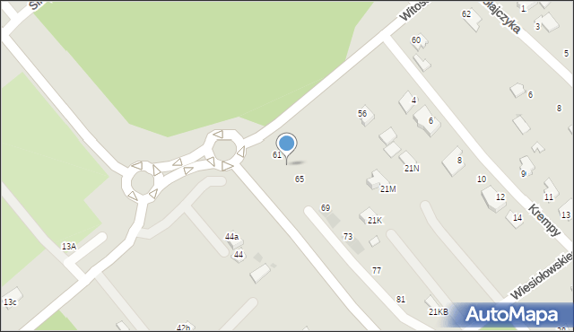 Mielec, Powstańców Warszawy, 63, mapa Mielca