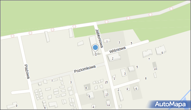 Mielenko, Poziomkowa, 2, mapa Mielenko