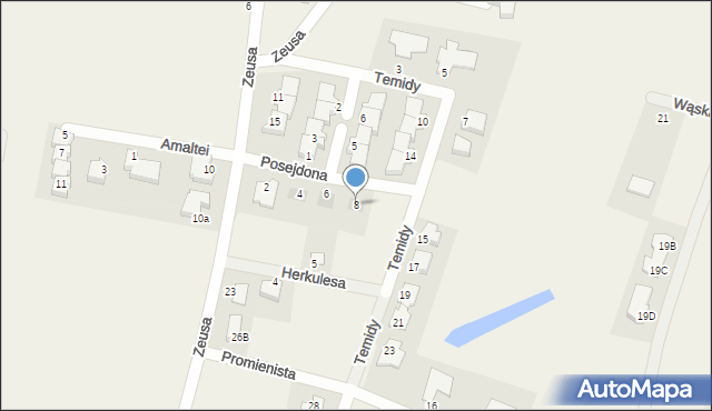 Mierzyn, Posejdona, 8, mapa Mierzyn