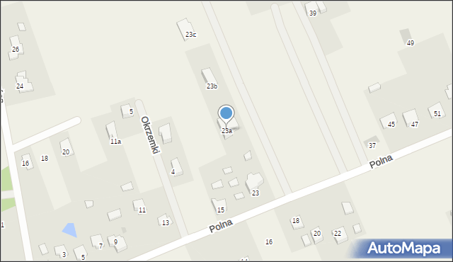 Miętne, Polna, 23a, mapa Miętne