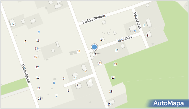 Mikołeska, Podleśna, 13, mapa Mikołeska