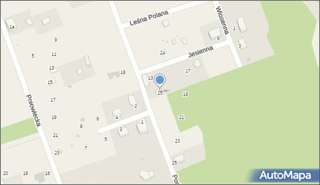 Mikołeska, Podleśna, 15, mapa Mikołeska