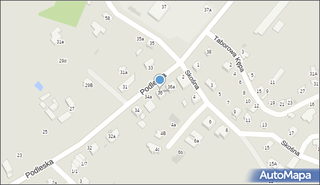 Mikołów, Podleska, 36, mapa Mikołów