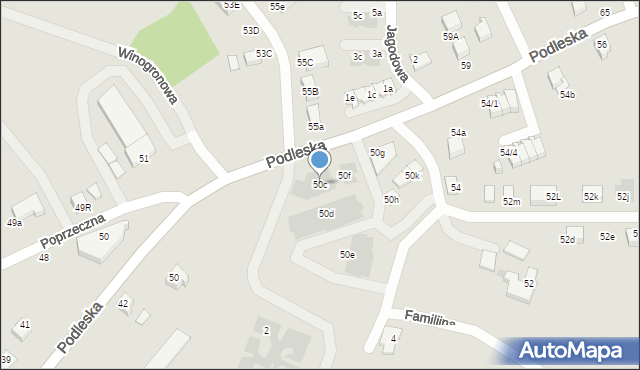 Mikołów, Podleska, 50c, mapa Mikołów