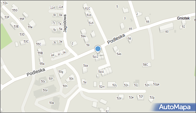 Mikołów, Podleska, 54/2, mapa Mikołów