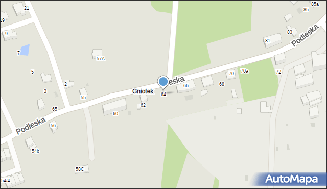 Mikołów, Podleska, 64, mapa Mikołów