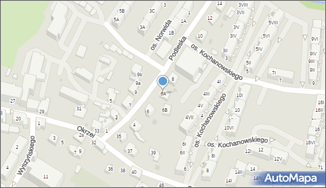 Mikołów, Podleska, 6A, mapa Mikołów