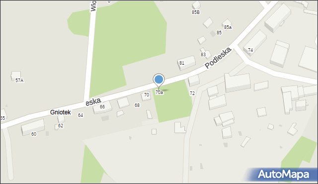 Mikołów, Podleska, 70a, mapa Mikołów