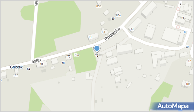 Mikołów, Podleska, 72, mapa Mikołów