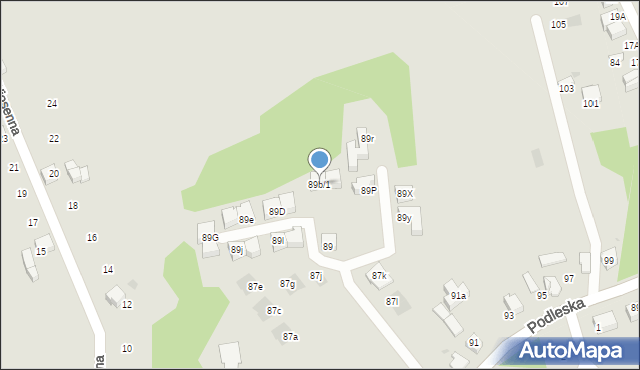 Mikołów, Podleska, 89b/1, mapa Mikołów
