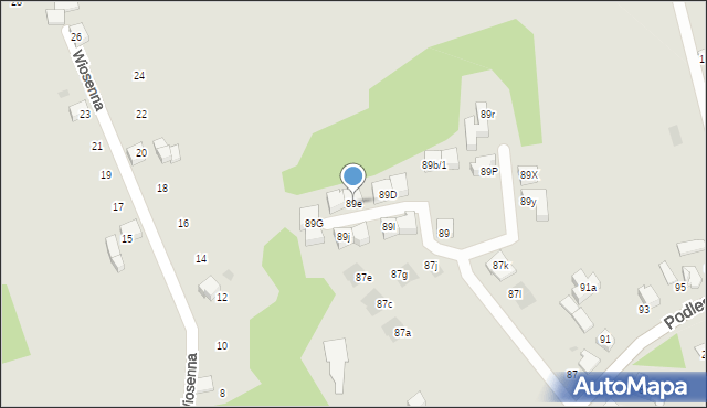 Mikołów, Podleska, 89e, mapa Mikołów