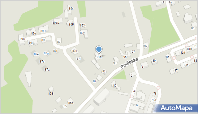 Mikołów, Podleska, 91a, mapa Mikołów
