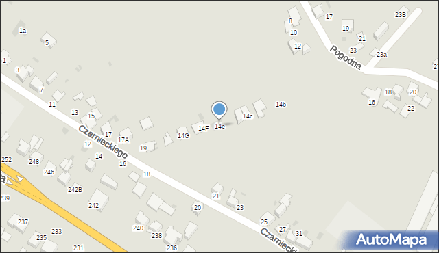 Mikołów, Pogodna, 14e, mapa Mikołów