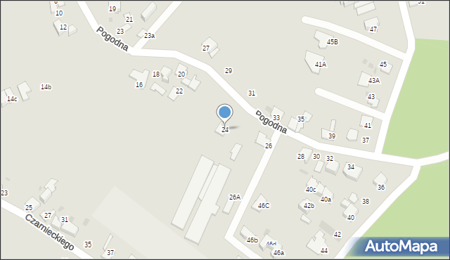 Mikołów, Pogodna, 24, mapa Mikołów