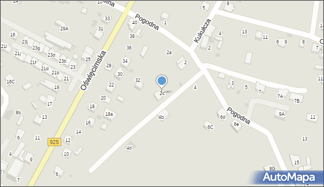 Mikołów, Pogodna, 2c, mapa Mikołów