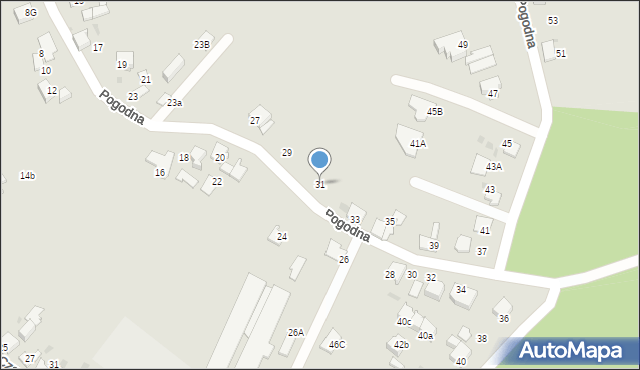 Mikołów, Pogodna, 31, mapa Mikołów