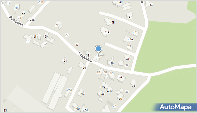 Mikołów, Pogodna, 35, mapa Mikołów