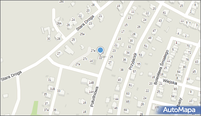 Mikołów, Południowa, 12, mapa Mikołów