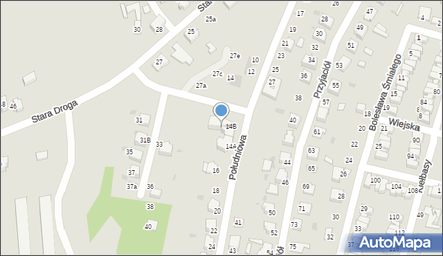 Mikołów, Południowa, 14C, mapa Mikołów